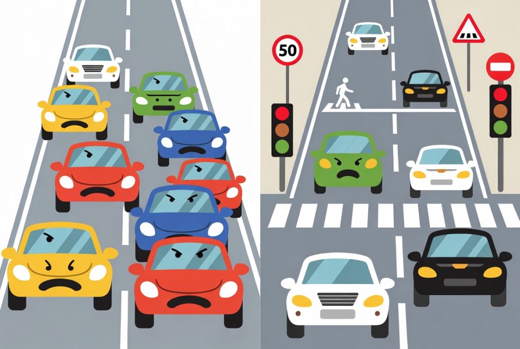 perbandingan macet